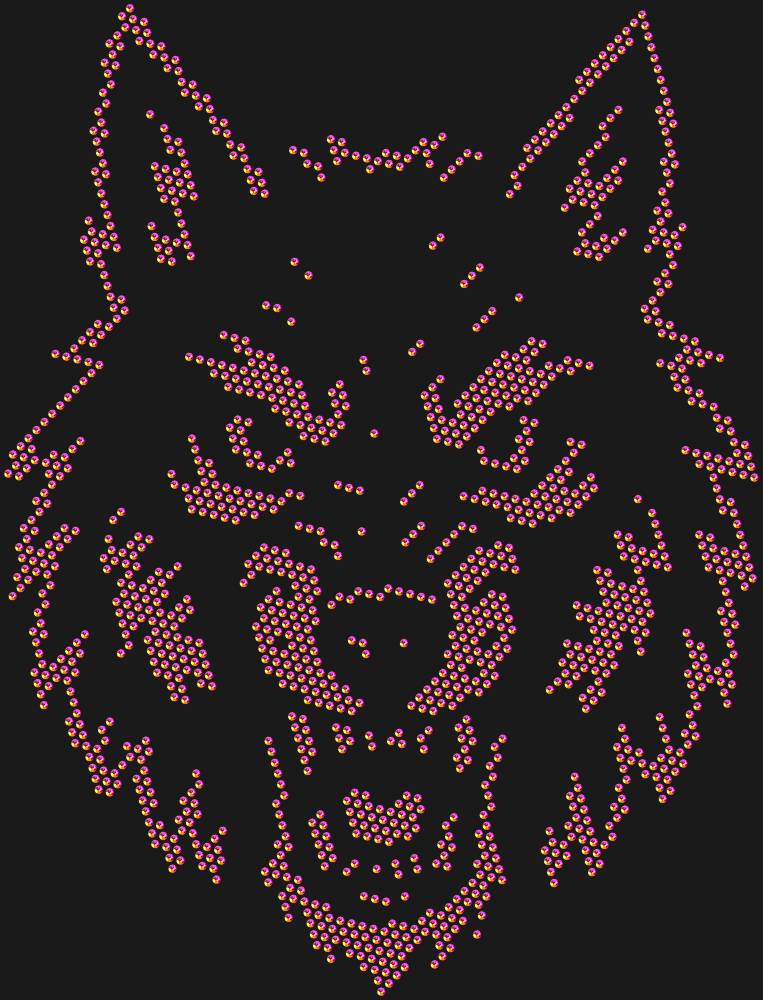 Трафарет Wolf — RHT_WOLF1_SS16_RAINBOW