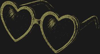 Трафарет из страз Очки в форме сердечек, сияющий 3192 огнями, подарит вашему образу искрящуюся нежность и влюблённый взгляд, способный растопить сердца.