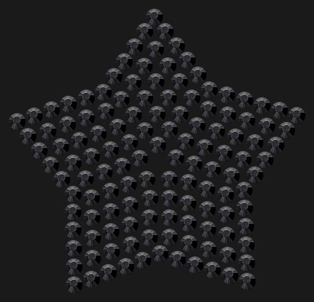 Трафарет Compact star — RHT_STAR2_SS10_JET_BLACK