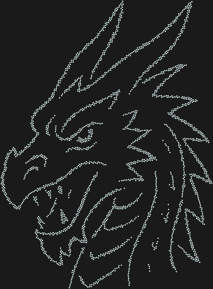 Трафарет Dragon's Head — RHT_DRAGON1_SS16_CRYSTAL_AB_DMC