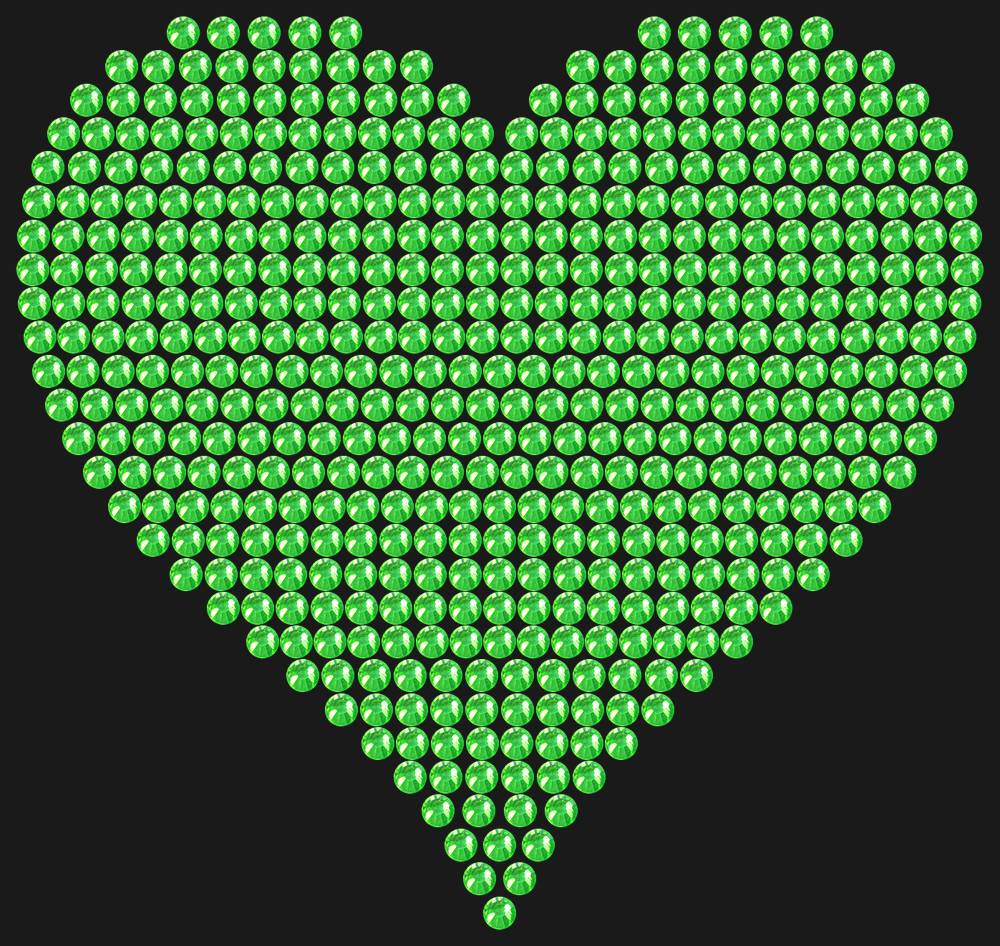 Трафарет A big heart — RHT_HEART4_SS16_LT_PERIDOT