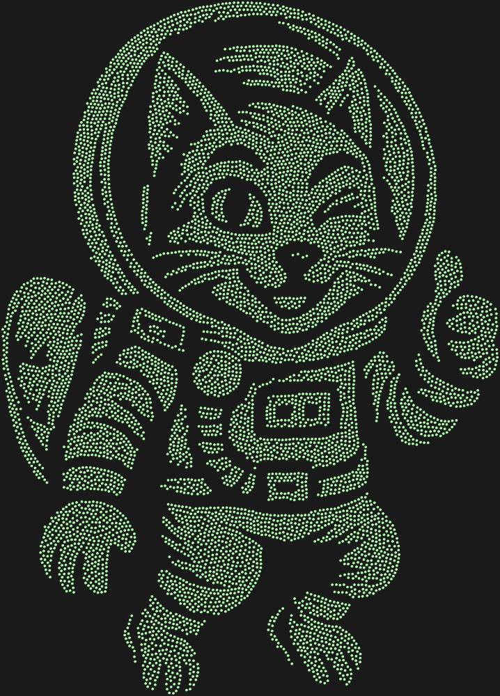 Трафарет A cat in space — RHT_CATSPACE1_SS8_LT_PERIDOT