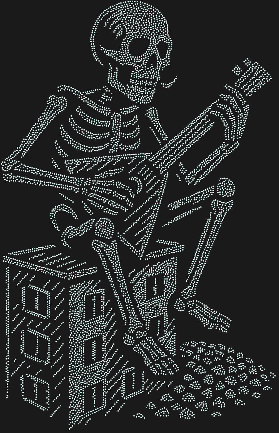 Трафарет Скелет с балалайкой — SKELETONBALALAIKA1