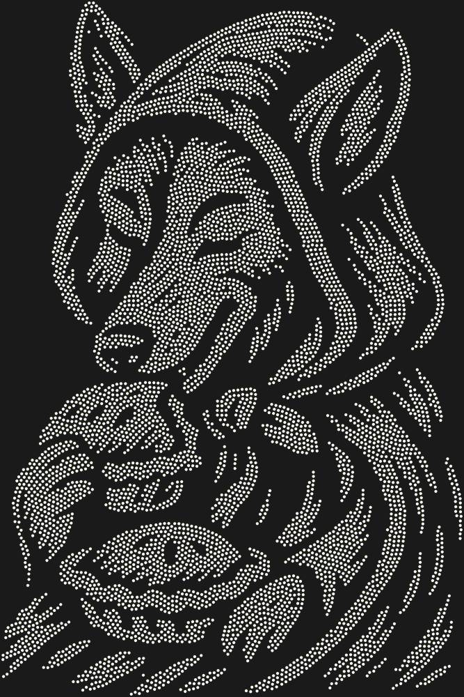 Трафарет A wolf in a red hood — RHT_WOLFWITHPIE1_SS10_CRYSTAL_AB