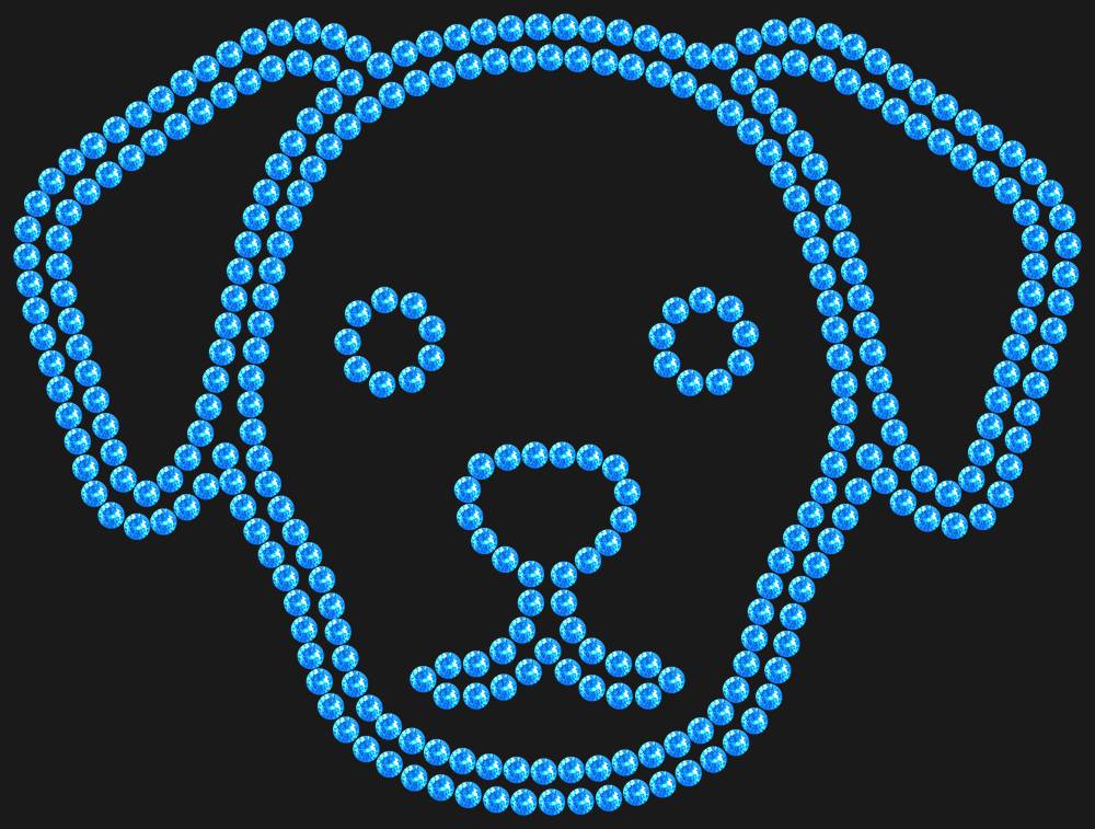 Трафарет Dog — RHT_DOG4_SS10_LT_SAPPHIRE