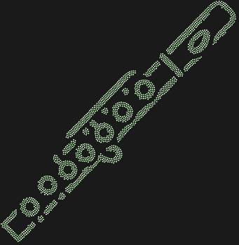 Рисунок из страз «Флейта» – это мелодия, застывшая в 1748 сияющих каплях, что манит своей элегантностью и нежностью.