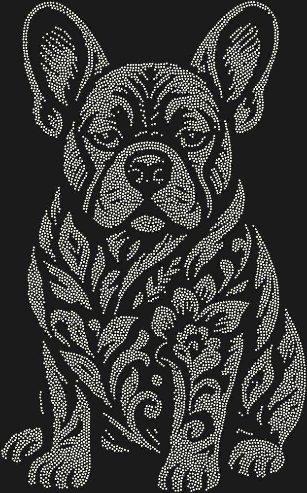 Трафарет Французский бульдог — RHT_FRENCHBULLDOG1_SS6_CRYSTAL_AB