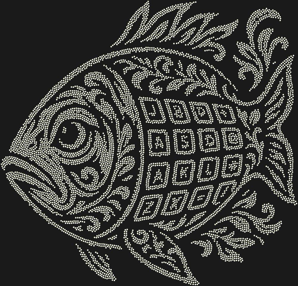 Трафарет Рыба Клава — RHT_FISHKEYB1_SS12_CRYSTAL_AB