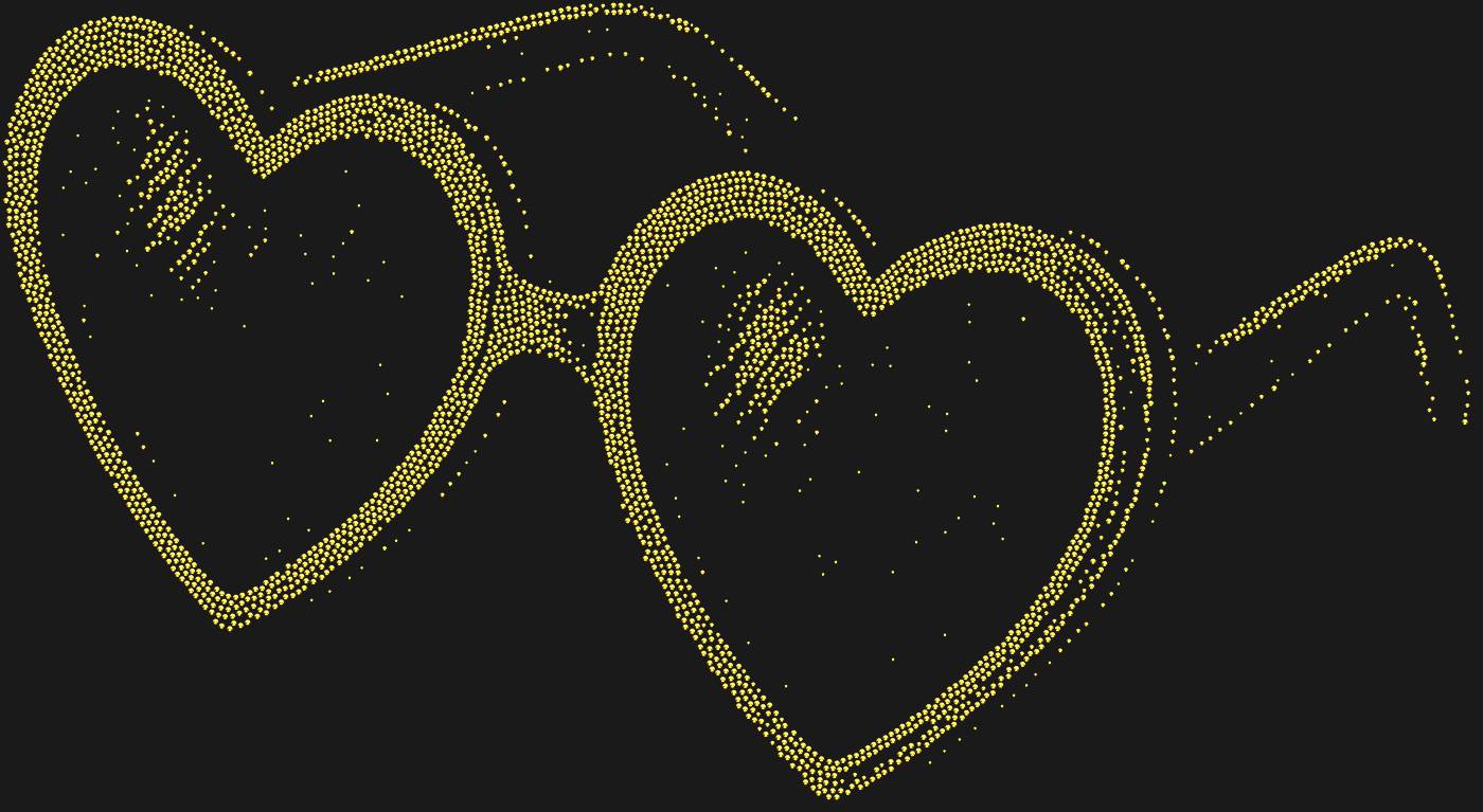 Трафарет Очки в форме сердечек — HEARTGLASSES1