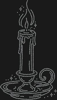 Рисунок из страз по номерам Свеча, сияющий 966 искрами, зажжет в вашем доме уют и волшебство, словно огонек надежды в ночной тишине.