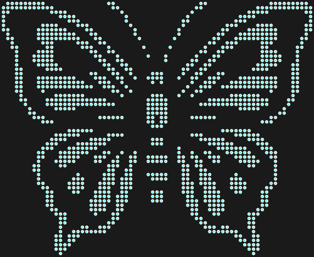 Трафарет Butterfly — RHT_BUTTERFLY2_SS20_CRYSTAL_AB_DMC
