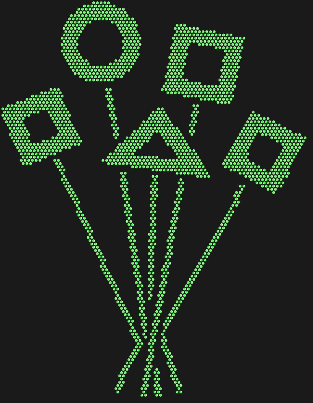 Трафарет Букет геометрических фигур — GEOMETRICFLOWER1