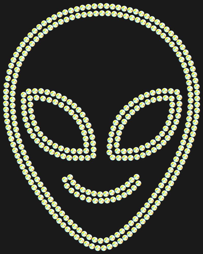 Трафарет Cute alien — RHT_UFO2_SS20_CRYSTAL_AB