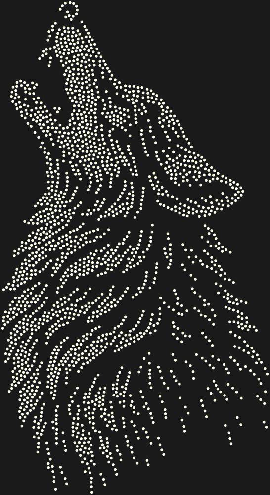 Трафарет Воющий волк — RHT_WOLF3_SS16_CRYSTAL_AB