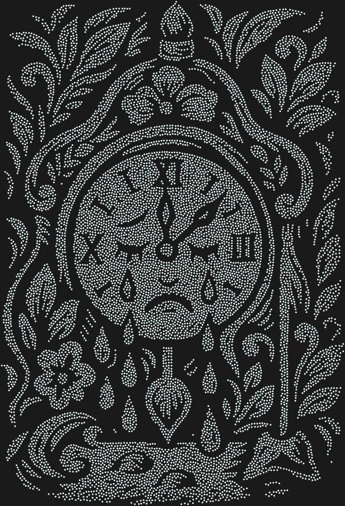 Трафарет The clock that could cry — RHT_CRYINGCLOCK1_SS8_CRYSTAL_AB_DMC
