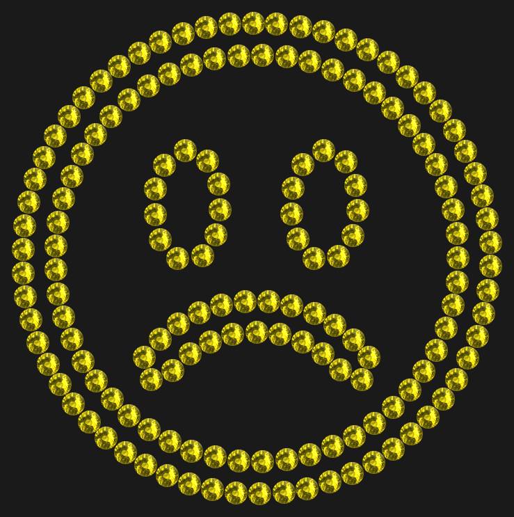 Трафарет Sad emoji — RHT_SMILE6_SS10_OLIVE
