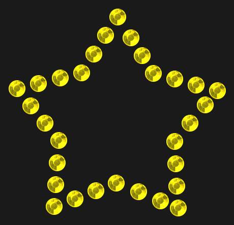 Трафарет Mini star contour — RHT_STAR4_SS10_CITRINE