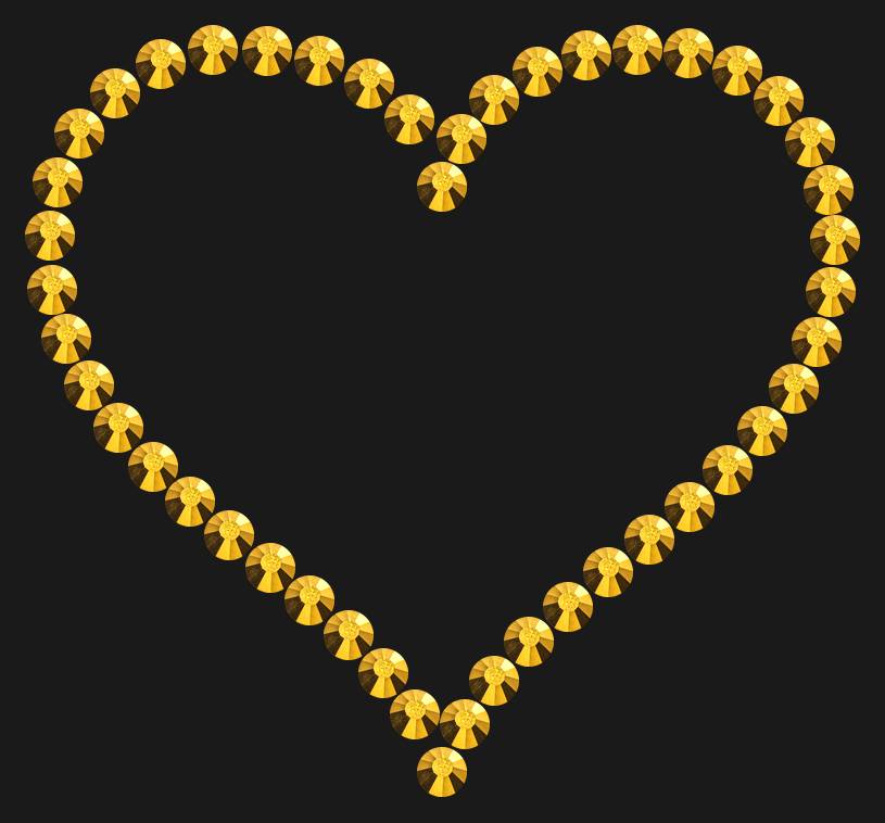 Трафарет Contoured heart — RHT_HEART6_SS16_GOLD