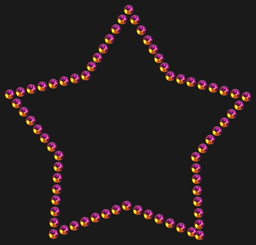 Трафарет Star contour — RHT_STAR1_SS10_RAINBOW