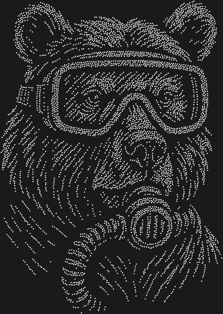 Трафарет Медведь с аквалангом — RHT_BEAR2_SS16_CRYSTAL_AB
