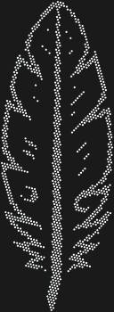 Rhinestone pattern "Feather". 1077 rhinestones. This motif will evoke memories of wind travels and the boundless sky, holding inspiration for new beginnings.