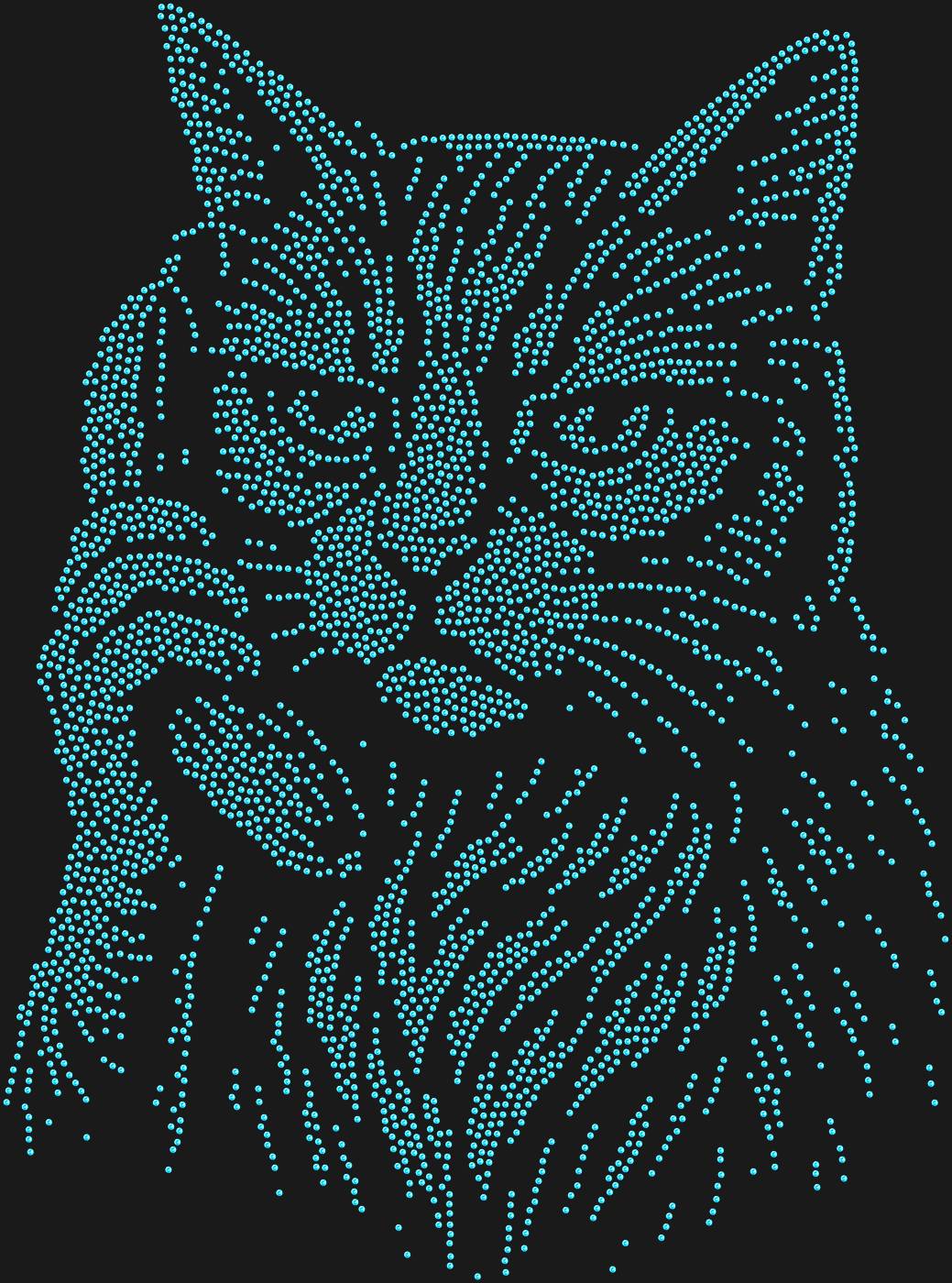 Трафарет The cat is talking on a cucumber. — CAT3