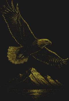 Рисунок из страз по номерам «Орлан над горами» в 4763 сияющих стразах — это захватывающее дух воплощение свободы, где каждая искра повествует о бескрайних просторах и могучей грации.