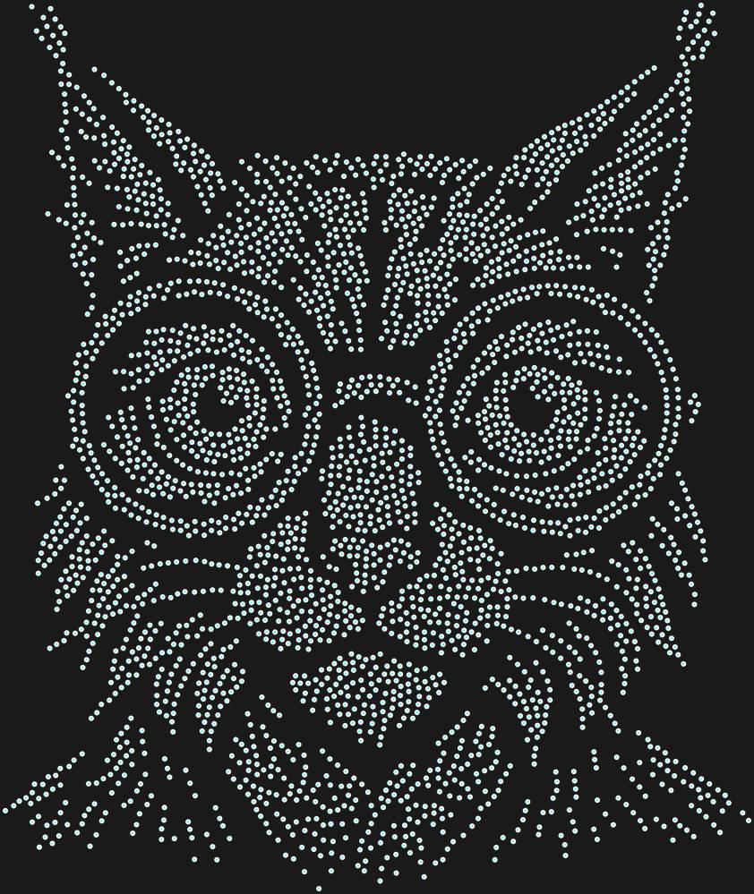 Трафарет Рысь в очках — RHT_LYNX1_SS12_CRYSTAL_AB_DMC
