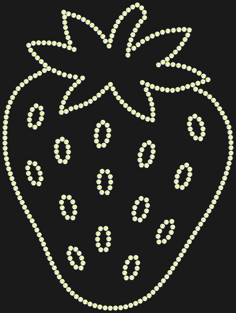 Трафарет Strawberry — RHT_STRAWBERRY2_SS10_CRYSTAL_AB