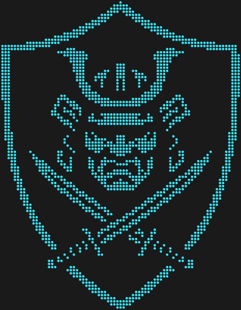 Трафарет Samurai shield — RHT_SAMURAI1_SS10_AQUAMARINE