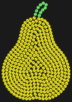 "Pear" pattern for rhinestones. 366 rhinestones. This pattern seems to invite natural harmony and freshness, filling the design with genuine positivity and lively energy.