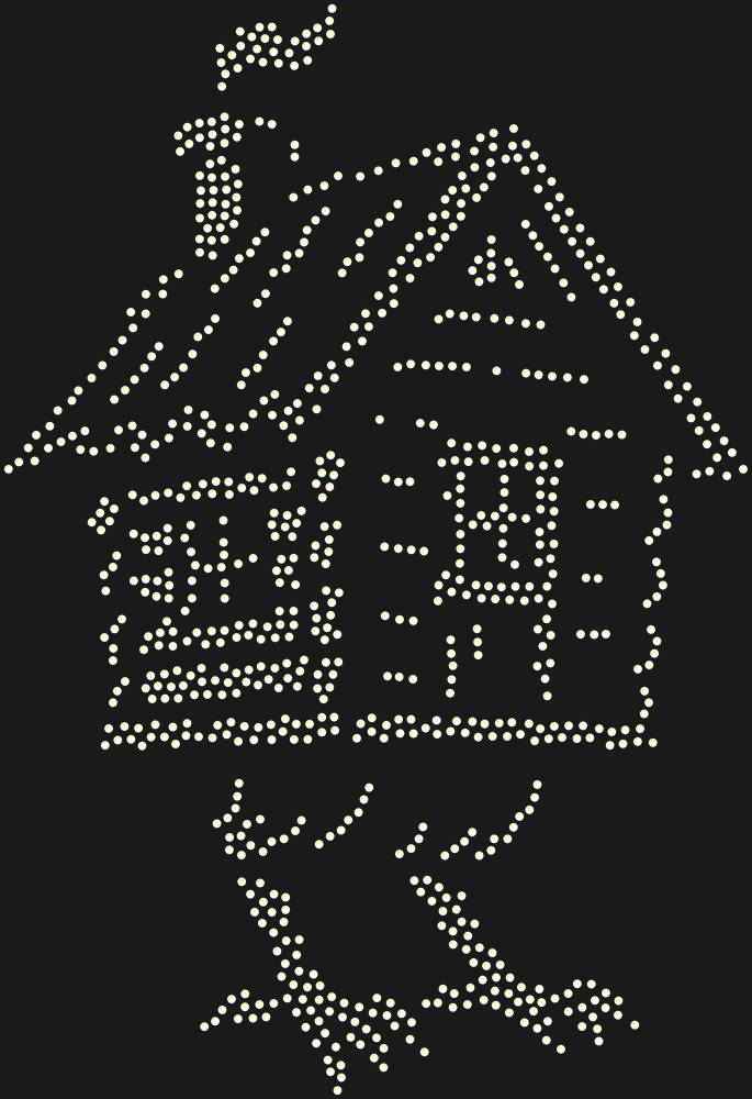 Трафарет Hut on chicken legs — RHT_YAGA1_SS16_CRYSTAL_AB