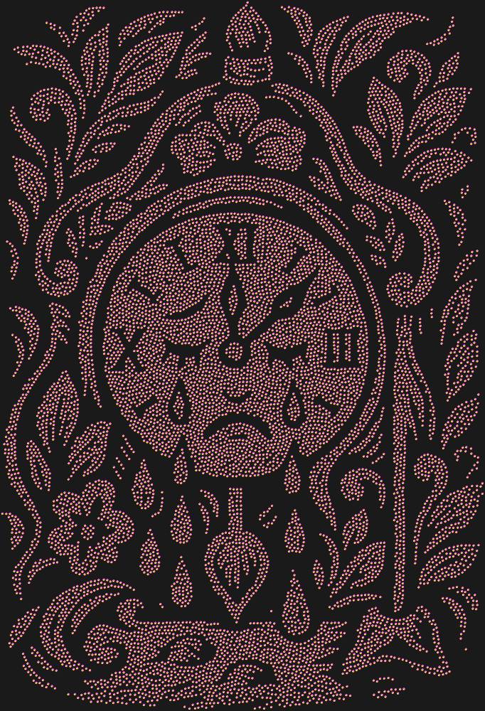 Трафарет The clock that could cry — RHT_CRYINGCLOCK1_SS10_RAINBOW