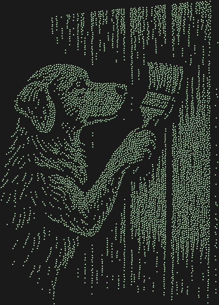 Трафарет Собака красит забор — RHT_DOG7_SS8_LT_PERIDOT