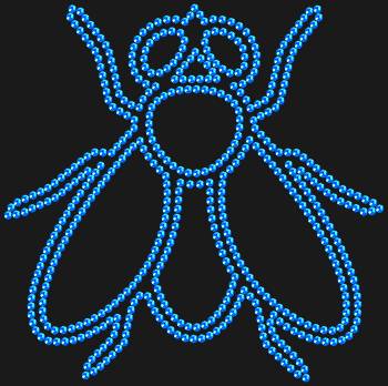 Rhinestone template "Fly". 520 rhinestones. A bright and bold silhouette that holds ironic charm and genuine street energy.