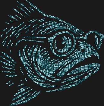Fish in Glasses — 2773 rhinestones. Stylish surrealism that will not leave anyone indifferent. A combination of nature and eccentricity in one image.