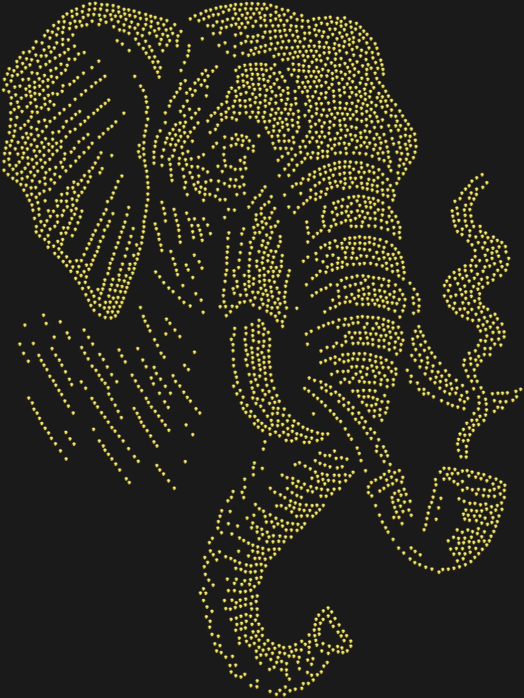 Трафарет An elephant with a pipe — ELEPHANT2