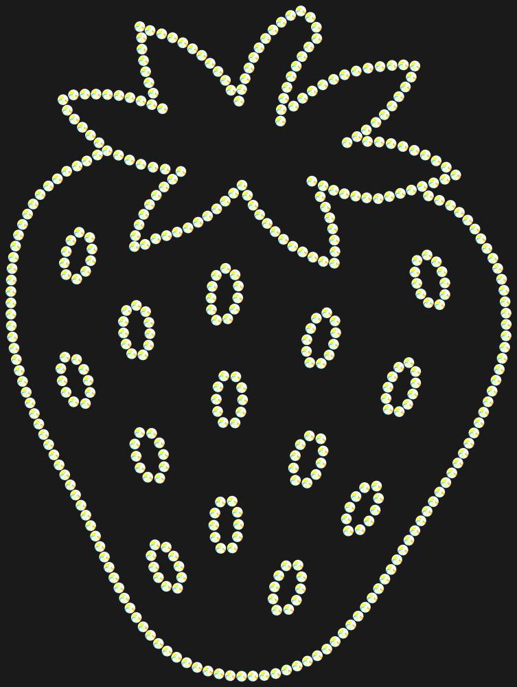 Трафарет Strawberry — RHT_STRAWBERRY2_SS20_CRYSTAL_AB