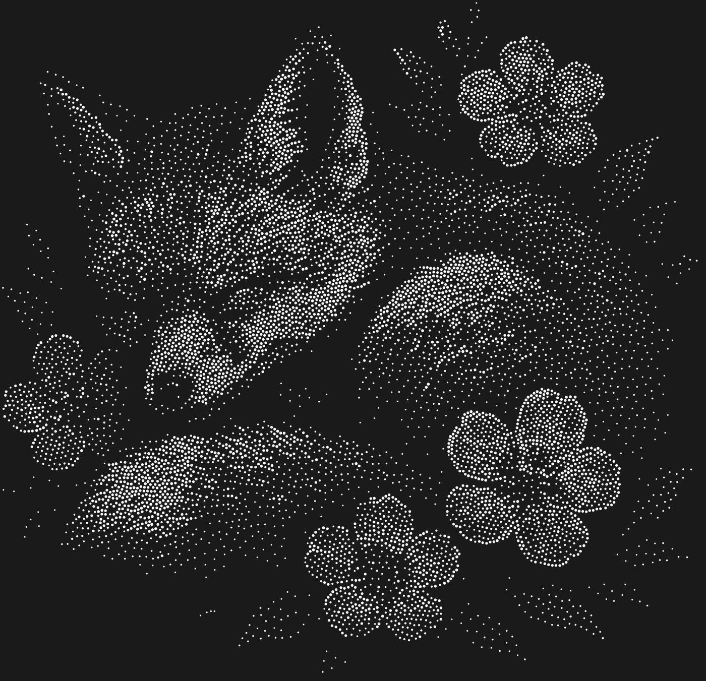 Трафарет Лисёнок в цветах — FOXFLOWERS1