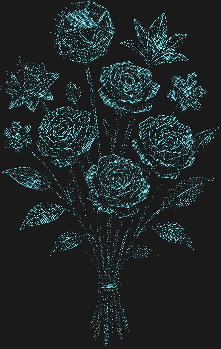 Трафарет Геометрический букет — GEOMETRICBOUQUET1