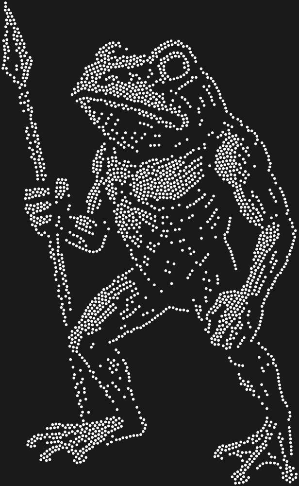 Трафарет Лягуха с копьем — RHT_FROG2_SS6_CRYSTAL_CLEAR