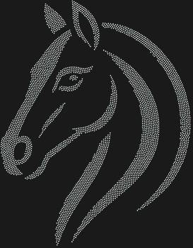 Трафарет из страз «Лошадь» — это сияющий танец 3512 искрящихся частиц, замерший в грациозном профиле, что обещает воцарить благородство и величие на каждом шагу.