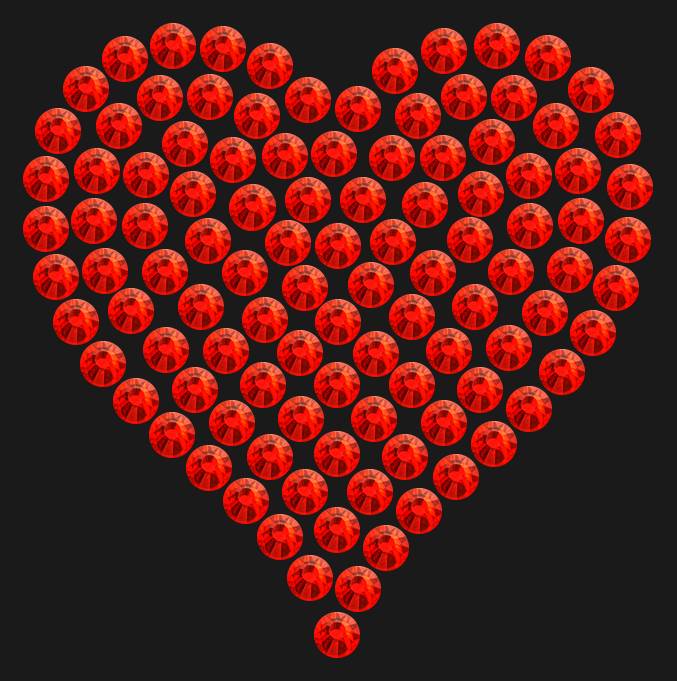 Трафарет Mini heart dense — RHT_HEART1_SS16_LT_SIAM