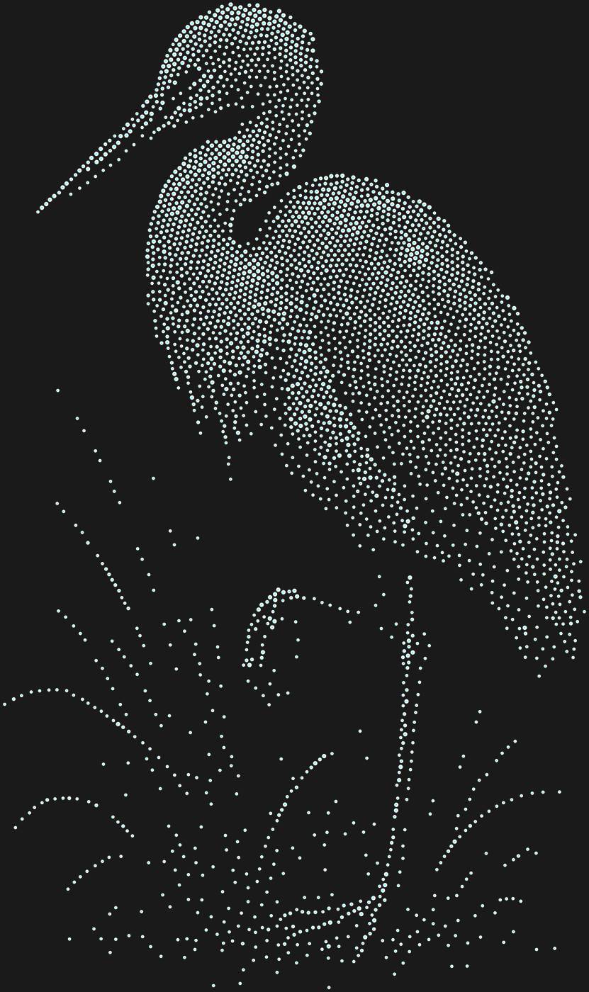 Трафарет Журавль — CRANE1