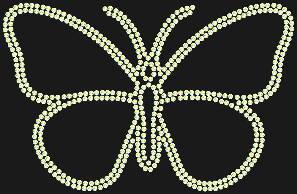Трафарет Butterfly — RHT_BUTTERFLY1_SS10_CRYSTAL_AB