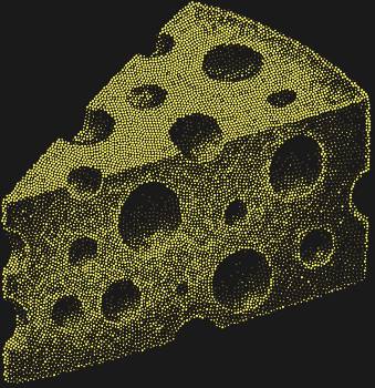 Сыр, сияющий всеми 9089 стразами, словно золотой кусочек солнца, застывший в вечности, готов принести игривое настроение в каждый ваш день.