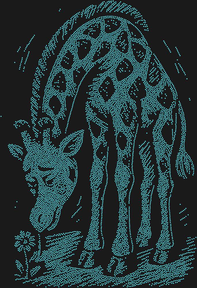 Трафарет Giraffe and a flower — RHT_GIRAFFE2_SS12_LT_SAPPHIRE