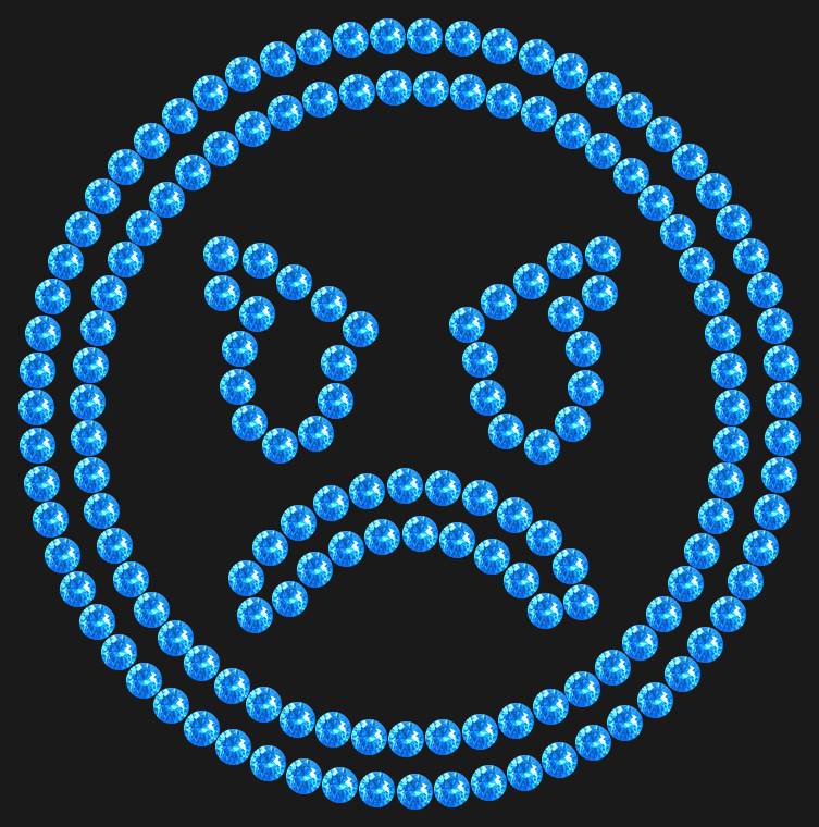 Трафарет Angry emoji — RHT_SMILE5_SS10_LT_SAPPHIRE