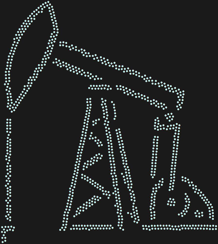 Трафарет Oil rig — RHT_OIL1_SS20_CRYSTAL_AB_DMC