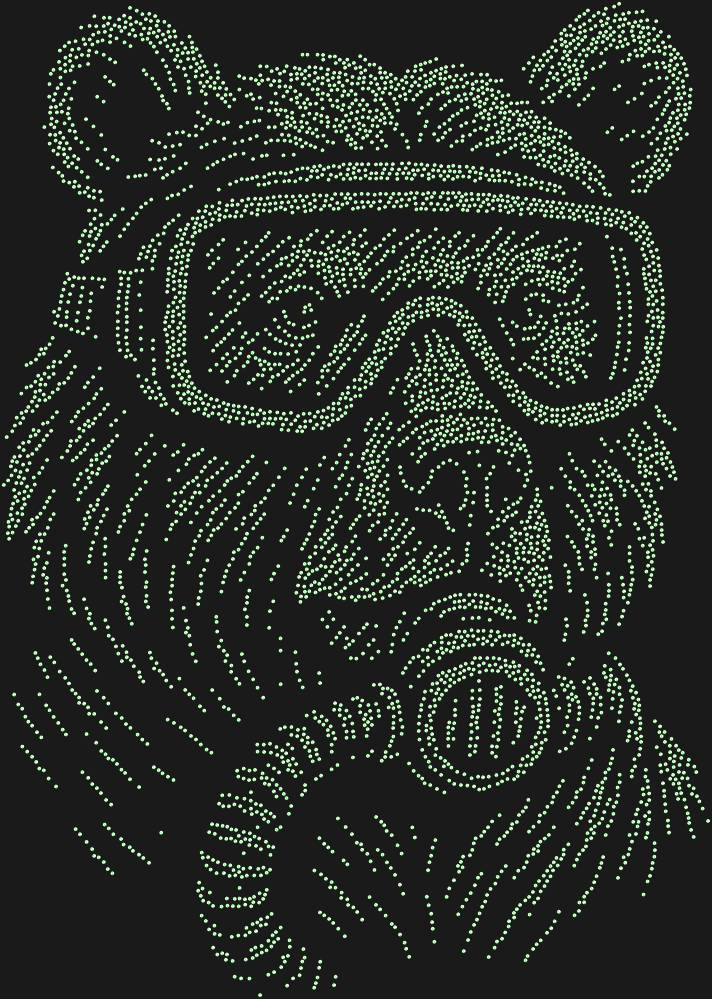 Трафарет Медведь с аквалангом — RHT_BEAR2_SS16_LT_PERIDOT